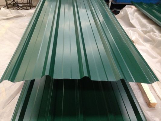 0.13-0.5mm ورقة الفولاذ المموجة الصفحة السطحية ذات اللون القصير